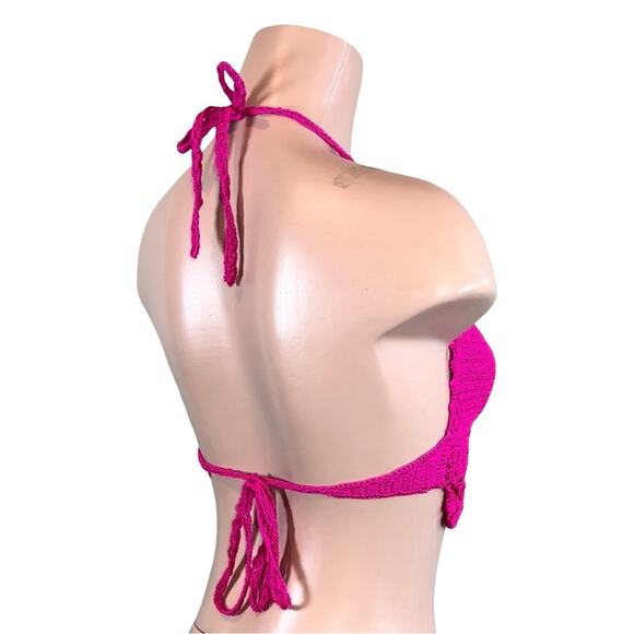 Pink Crochet Halter Top - Picture 6 of 11